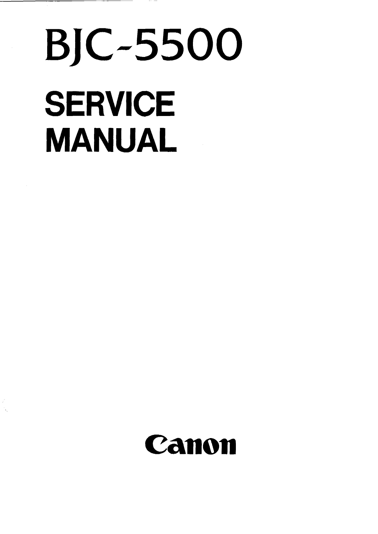 Canon BubbleJet BJC-5500 Service Manual-1